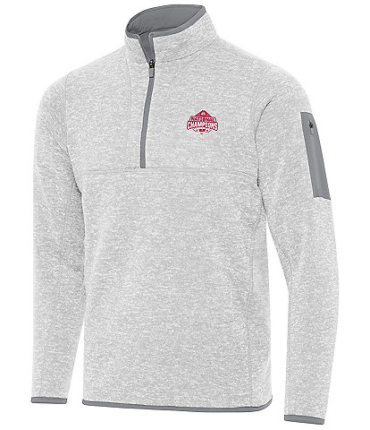 Antigua 2024 College Football Playoff National Champions Ohio State Buckeyes Fortune Quarter-Zip Pullover