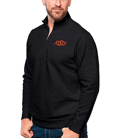 Women's Antigua Black Oklahoma State Cowboys Protect Full-Zip Jacket