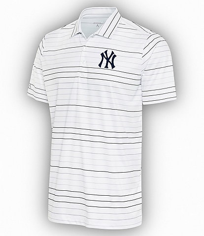 Men's New York Yankees Antigua Gray/Navy Answer Polo