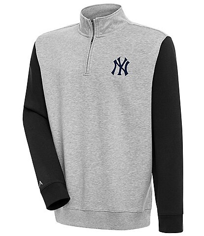 Antigua MLB American League Victory Color Block Quarter-Zip Mockneck Pullover