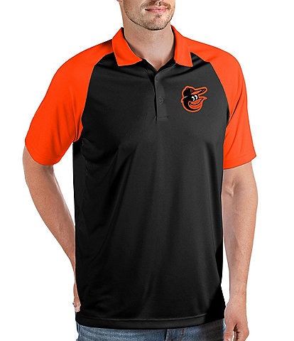 Antigua MLB Baltimore Orioles Nova Short-Sleeve Colorblock Polo Shirt