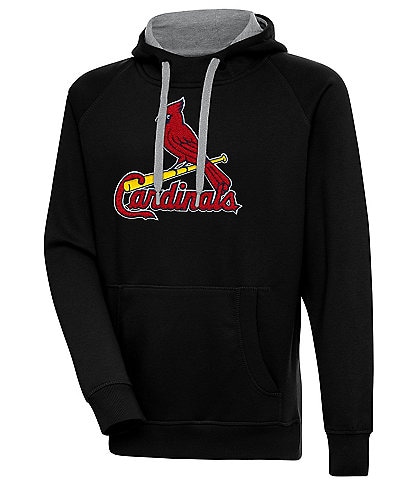 St. Louis Cardinals Antigua Flier Bunker Pullover Sweatshirt - Black