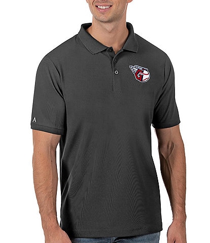 Antigua MLB Cleveland Guardians Legacy Pique Short-Sleeve Polo Shirt