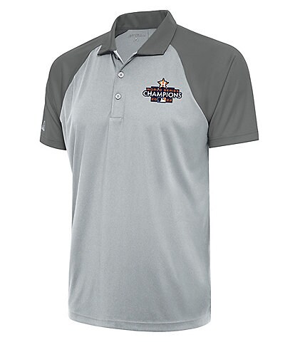 Antigua MLB Houston Astros 2022 World Series Champions Nova Short-Sleeve Polo Shirt