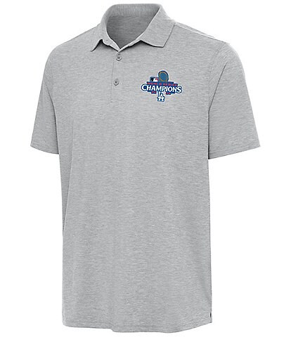 Antigua MLB Los Angeles Dodgers 2024 World Series Champions Par 3 Short Sleeve Polo Shirt