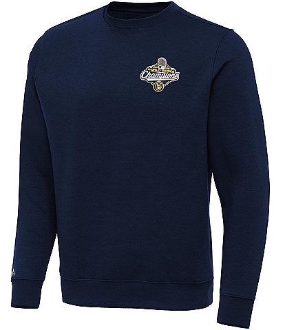 Antigua MLB Milwaukee Brewers 2026 World Series Champions Victory Crew Pullover