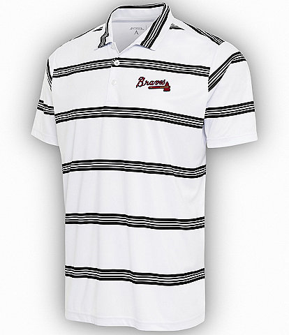Antigua MLB Atlanta Braves Spark Short-Sleeve Polo Shirt - L