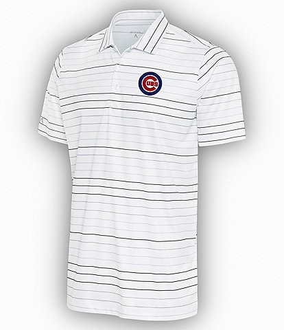 Antigua MLB National League Answer Short-Sleeve Polo Shirt, Mens, S, Atlanta Braves Navy