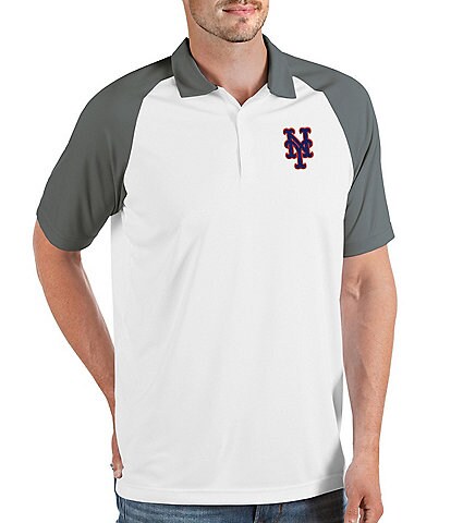 Antigua MLB New York Mets Nova Short-Sleeve Colorblock Polo Shirt