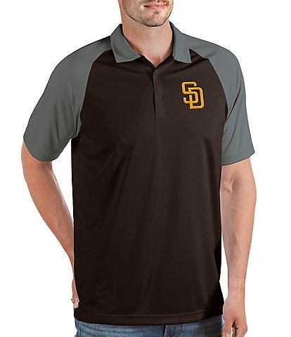 Antigua MLB San Diego Padres Nova Short-Sleeve Colorblock Polo Shirt