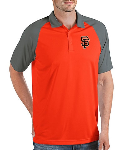 Antigua MLB San Francisco Giants Nova Short-Sleeve Colorblock Polo Shirt
