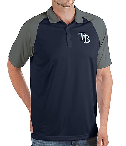 Antigua MLB Tampa Bay Rays Nova Short-Sleeve Colorblock Polo Shirt