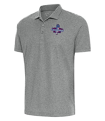 Antigua MLB Texas Rangers 2023 World Series Champions Esteem Short Sleeve Polo Shirt