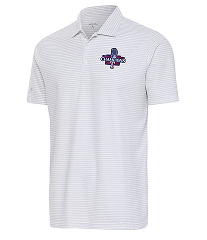 Antigua MLB Texas Rangers 2023 World Series Champions Esteem Short Sleeve Polo Shirt