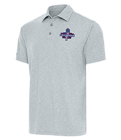 Antigua MLB Texas Rangers 2023 World Series Champions Par 3 Short Sleeve Polo Shirt