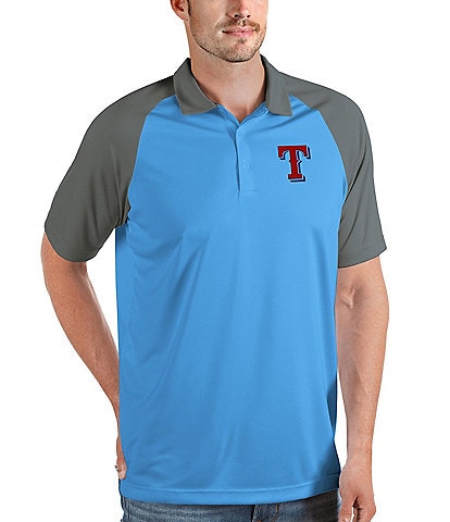 Antigua MLB Texas Rangers Nova Short-Sleeve Colorblock Polo Shirt