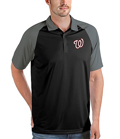 Antigua MLB Washington Nationals Nova Short-Sleeve Colorblock Polo Shirt