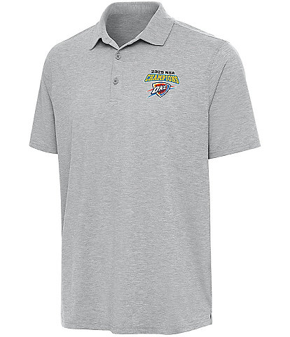 Antigua NBA Oklahoma City Thunder 2025 World Champions Par 3 Short Sleeve Polo Shirt