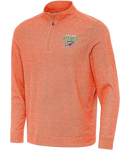 Antigua NBA Oklahoma City Thunder 2025 World Champions Subtle Quarter-Zip Pullover