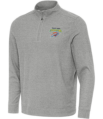 Antigua NBA Oklahoma City Thunder 2025 World Champions Subtle Quarter-Zip Pullover