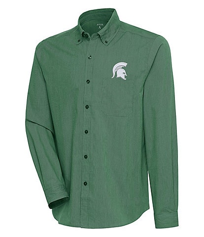 Antigua NCAA Big 10 Compression Long Sleeve Woven Shirt