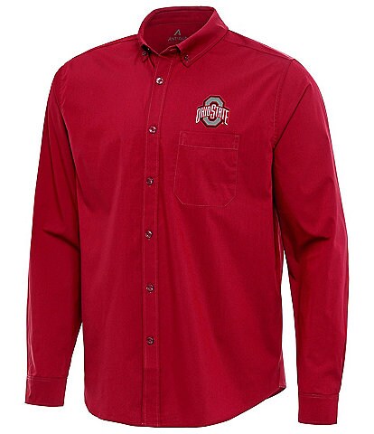 Antigua NCAA Big 10 Flight Long Sleeve Woven Shirt