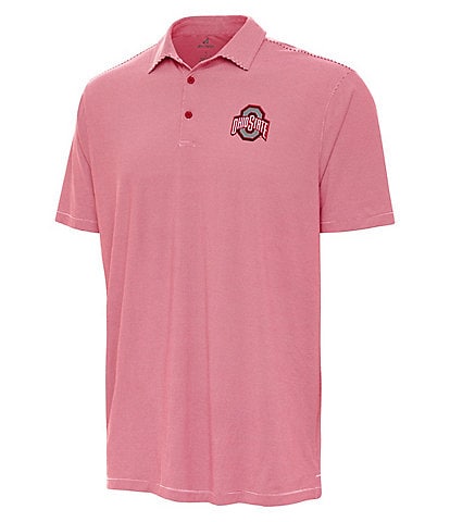 Antigua NCAA Big 10 Twine Short Sleeve Polo Shirt