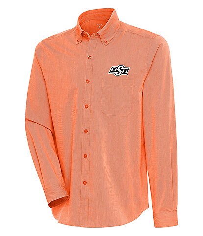 Men's Orange Chicago Bears Big Logo Button-Up Woven T-Shirt