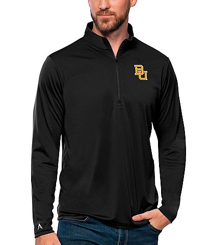 Women's Antigua Black Pittsburgh Steelers Flier Bunker Tri-Blend Pullover Sweatshirt