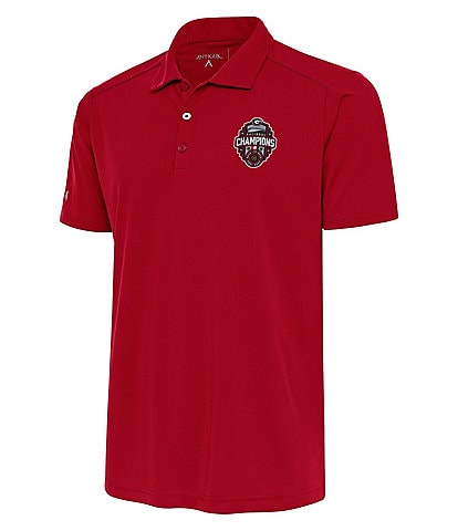 Antigua NCAA Georgia Bulldogs 2022 National Champions Tribute Short Sleeve Polo Shirt