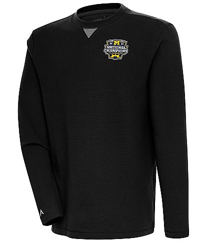 Antigua NCAA Michigan Wolverines 2023 National Champions Flier Bunker Sweatshirt