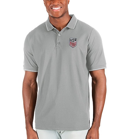 Antigua USA Soccer Affluent Short-Sleeve Polo Shirt