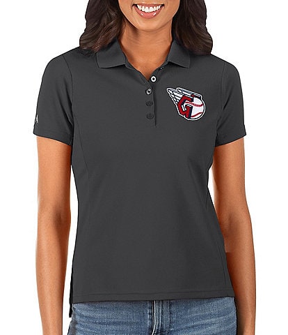 Antigua Women's MLB Cleveland Guardians Legacy Pique Short-Sleeve Polo Shirt