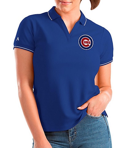 MLB Chicago Cubs Women's Short Sleeve V-Neck Core T-Shirt - S