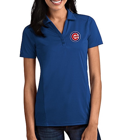 Men's Antigua Black Chicago Cubs Affluent Polo Size: Small