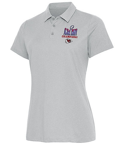 Antigua Women's Super Bowl LVIII Kansas City Chiefs Champions Matter Short Sleeve Polo Shirt