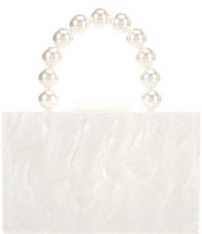 Antonio Melani Acrylic Pearl Top Handle Clutch