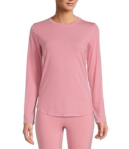Antonio Melani Active At Ease Knit Crew Neck Long Sleeve Relaxed Fit Tee
