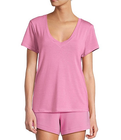 Antonio Melani Active Impact V-Neck Relaxed Fit Short Sleeve Relaxed Fit Knot Front Coordinating Shirt