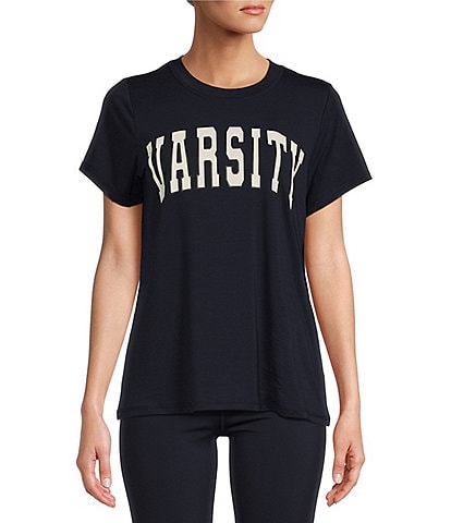 Antonio Melani Active Varsity Short Sleeve Relaxed Fit Top