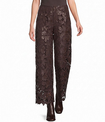 Antonio Melani Adhara Novelty Faux Leather Lace Coordinating Pants