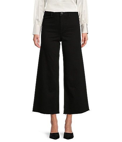 Antonio Melani Alexandra Wide Leg Raw Hem Twill Chino Pants