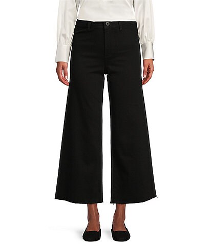 Antonio Melani Alexandra Wide Leg Raw Hem Twill Chino Pants