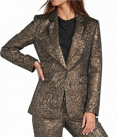 Antonio Melani Amira Metallic Jacquard Blazer