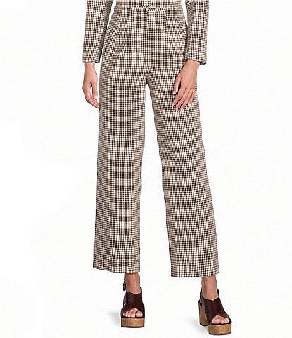 Antonio Melani Anniston Gingham Flat Front Coordinating Pants
