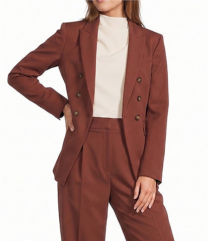 Antonio Melani Aurora Notch Lapel Long Sleeve Button Front Blazer