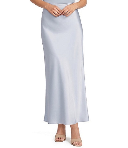 Antonio Melani Bella A-Line Coordinating Satin Maxi Skirt
