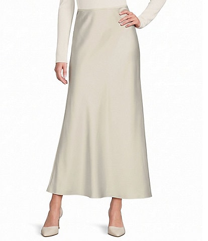 Antonio Melani Bella A-Line Coordinating Satin Maxi Skirt