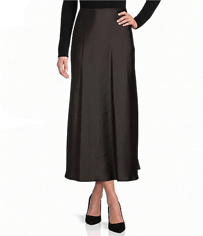Antonio Melani Bella A-Line Coordinating Satin Maxi Skirt