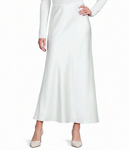 Antonio Melani Bella A-Line Coordinating Satin Maxi Skirt